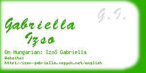 gabriella izso business card